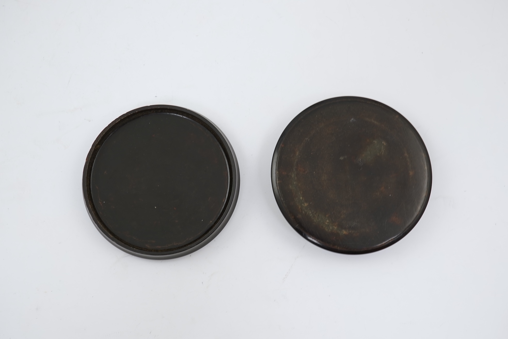 A 19th century Italian? silver and enamel mounted circular tortoiseshell box and cover